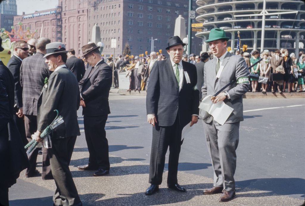 Miniature of St. Patrick's Day Parade in Chicago, 1966, Parade Marshall on State Street