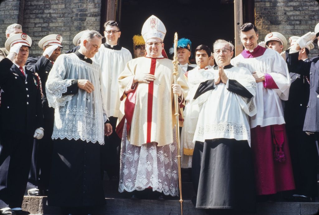 St. Patrick's Day in Chicago, 1966, Cardinal John Cody leaving Old St. Patrick's Church