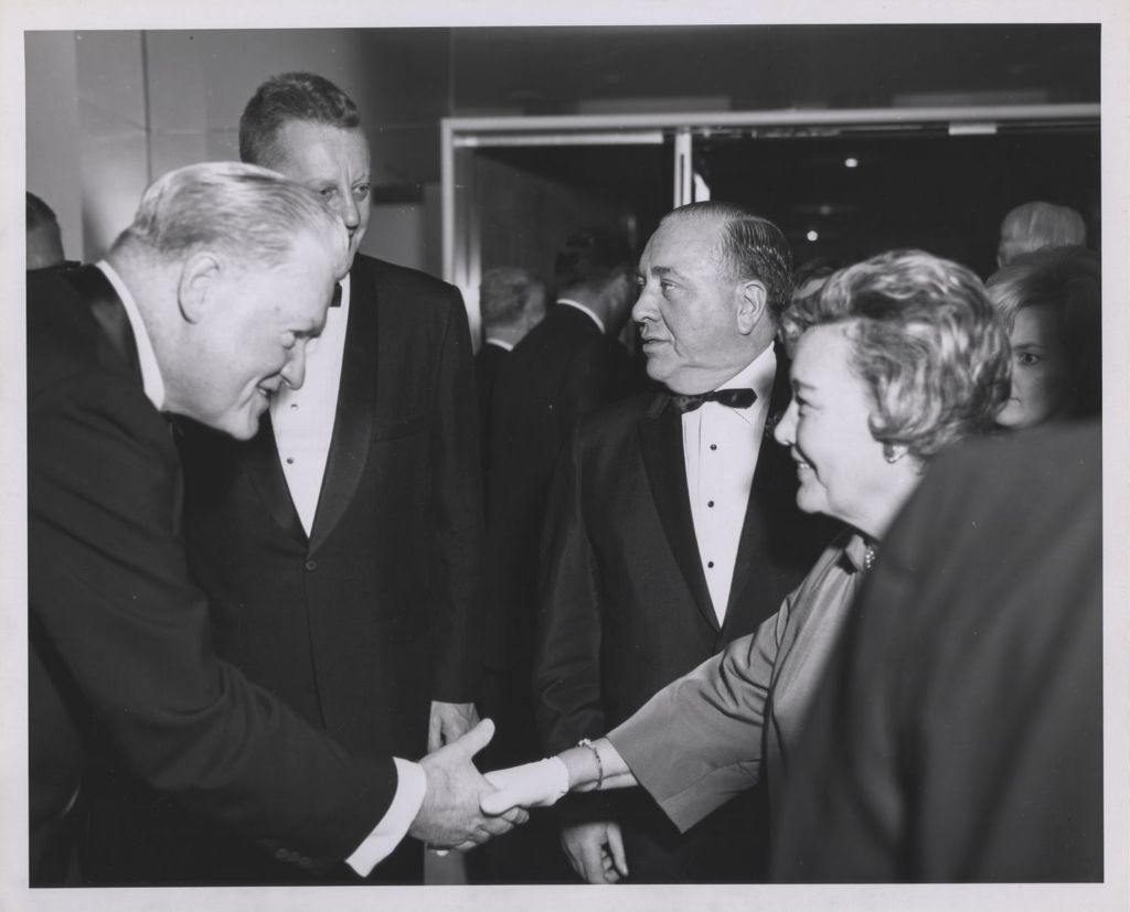 Irish Fellowship Club of Chicago 65th Annual Banquet, Richard J. and Eleanor Daley with others