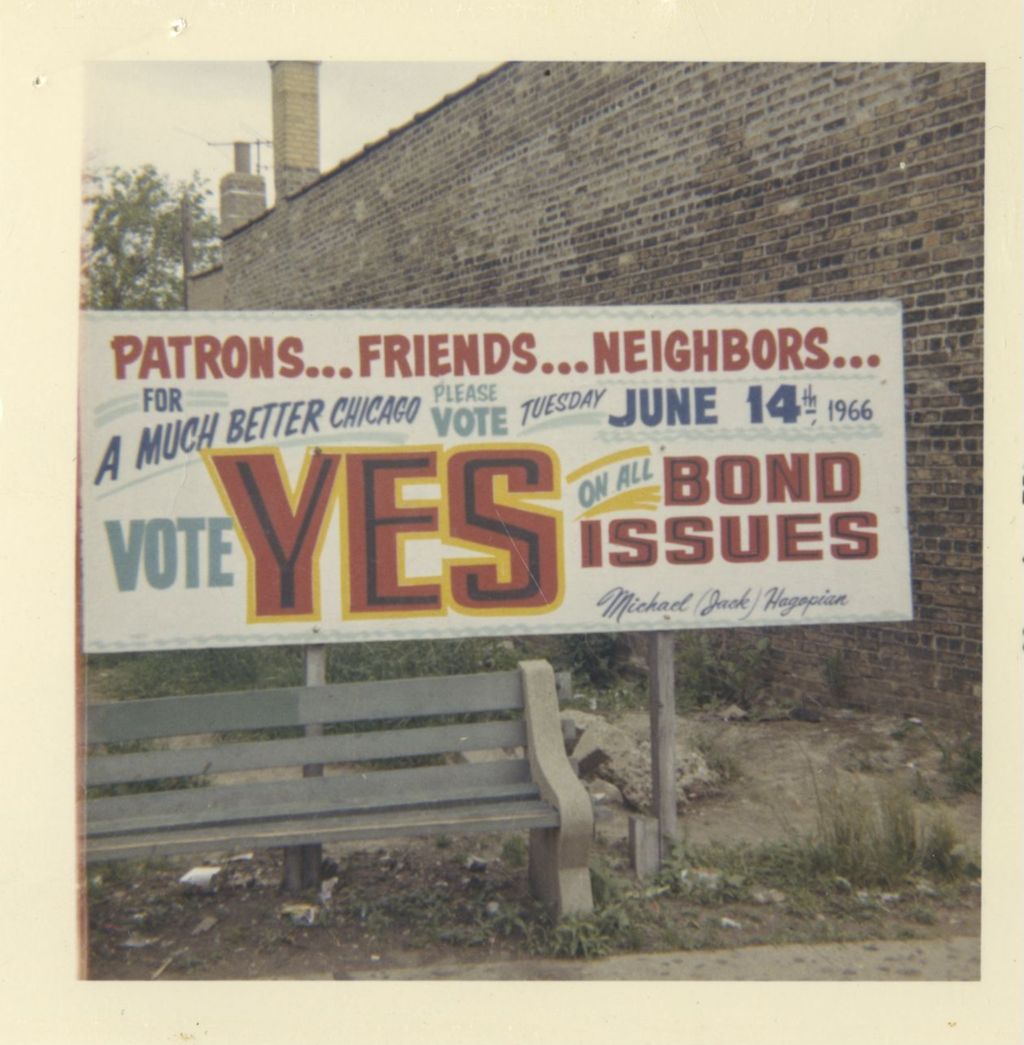 Miniature of Vote YES On All Bond Issues sign