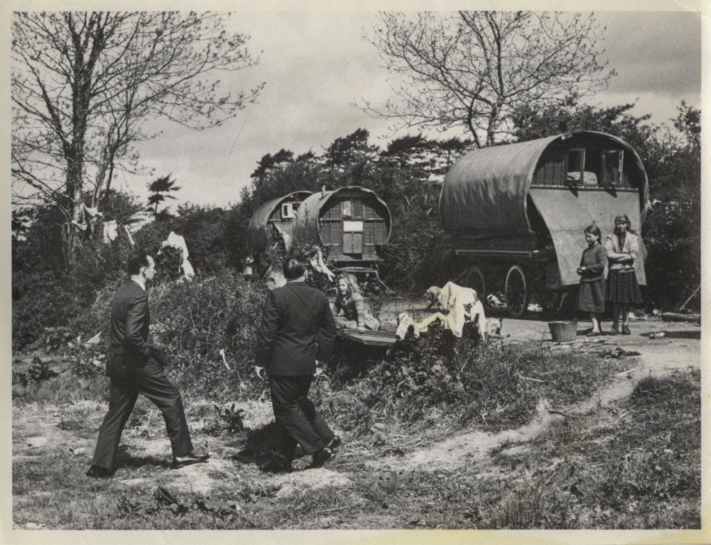 Trip to Ireland, Richard J. Daley at an Irish Travellers' caravan camp
