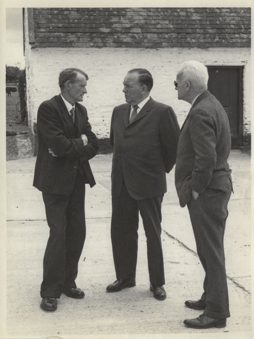 Trip to Ireland, Richard J. Daley and Colonel Jack Reilly with a Kennedy relative