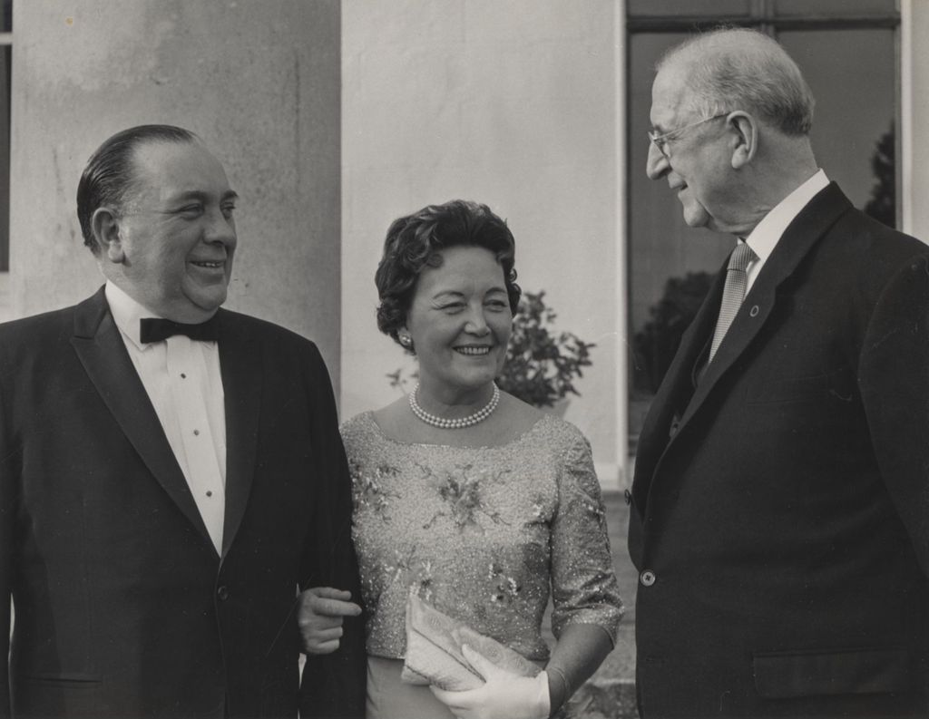 Richard J. and Eleanor Daley with Irish President de Valera