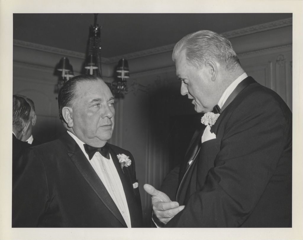 Miniature of Irish Fellowship Club of Chicago 63rd Annual Banquet, Richard J. Daley and a man