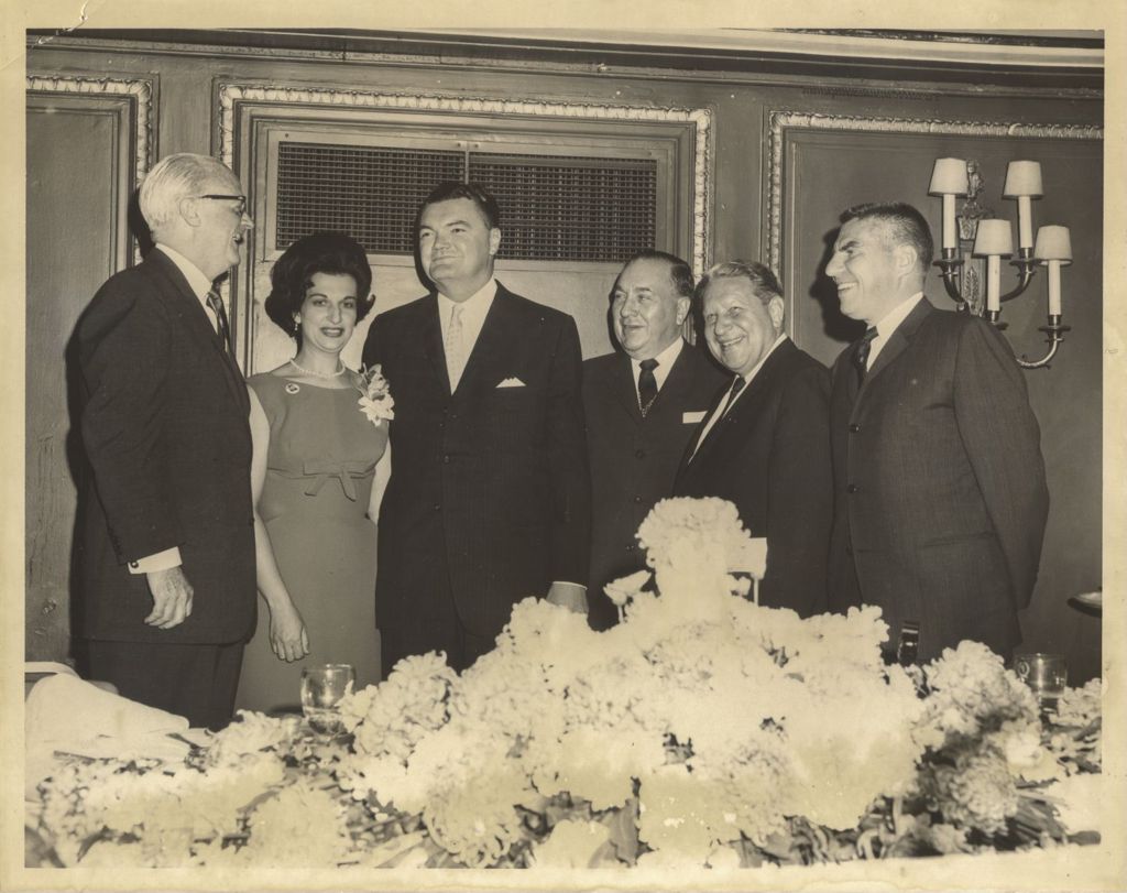 Miniature of Richard J. Daley with Seymour Simon and others at an event