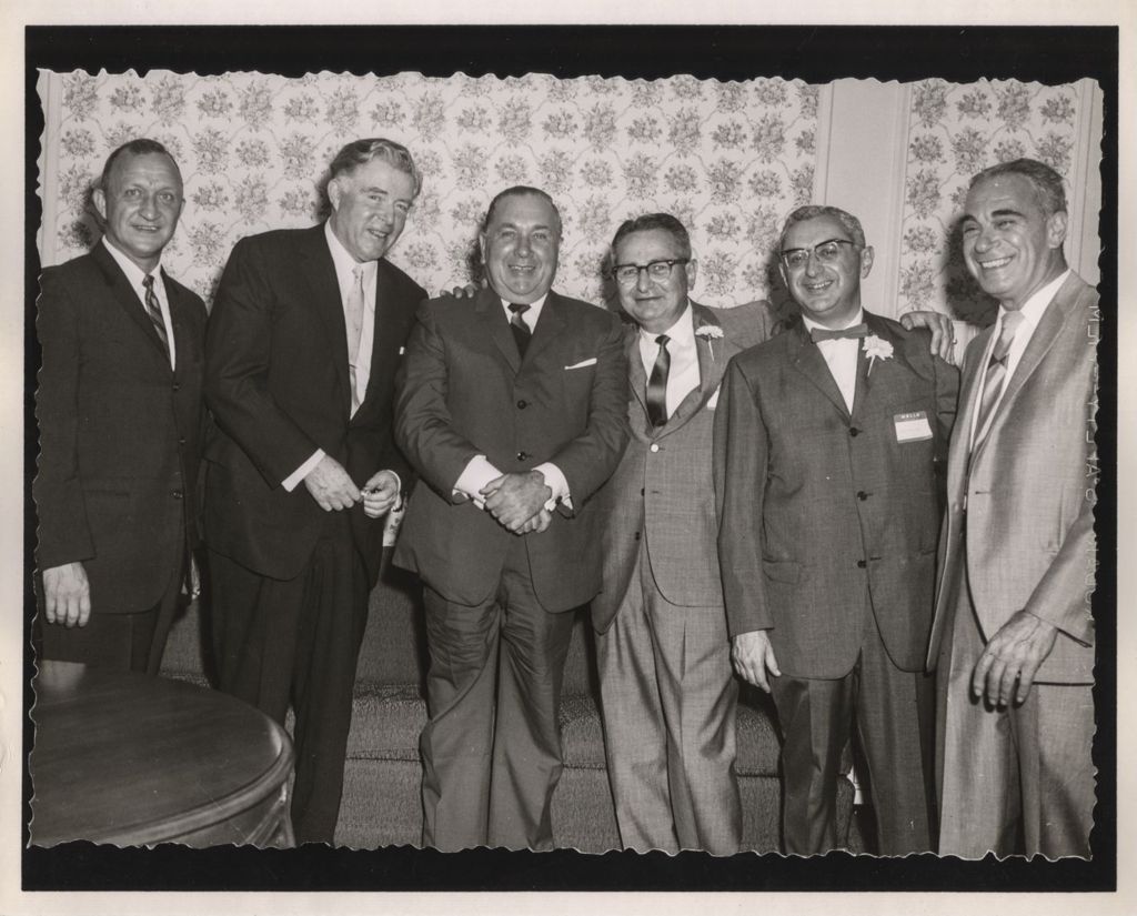 Miniature of Friendship Banquet photo album, Richard J. Daley with a group of men