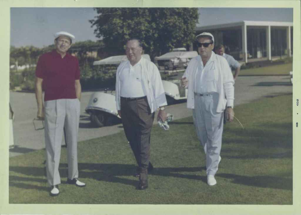 Richard J. Daley on a golf course