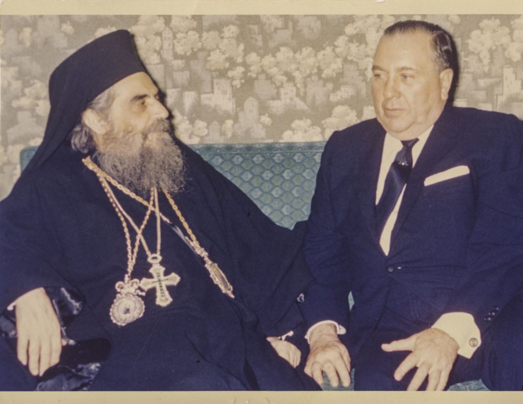 Richard J. Daley with Orthodox clergyman