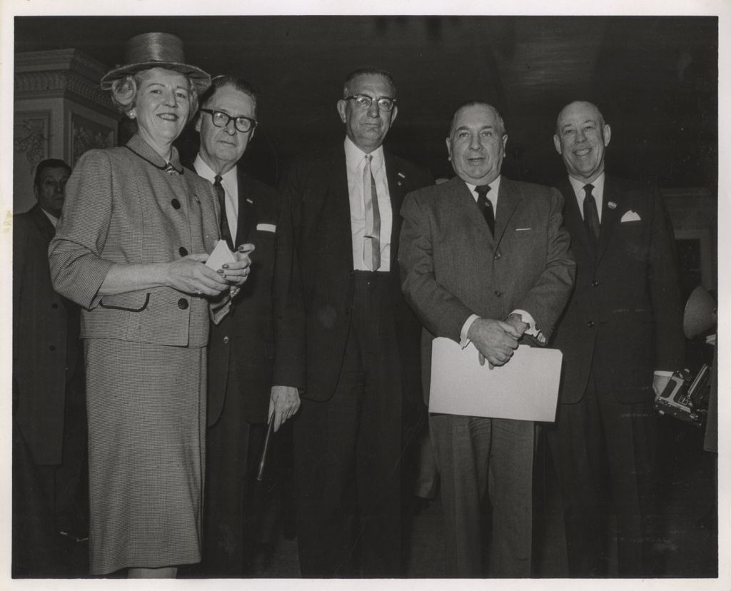 Richard J. Daley standing with others