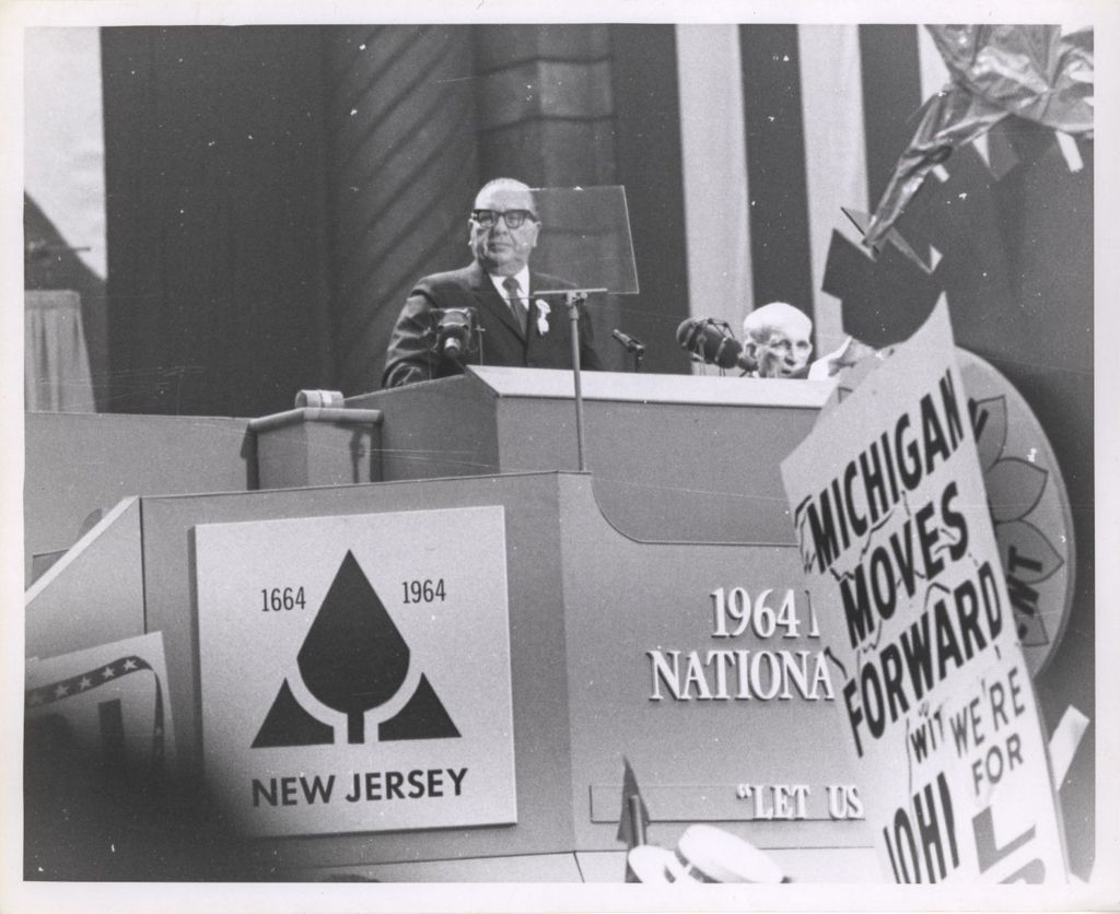 Miniature of Richard J. Daley speaking at 1964 Democratic National Convention
