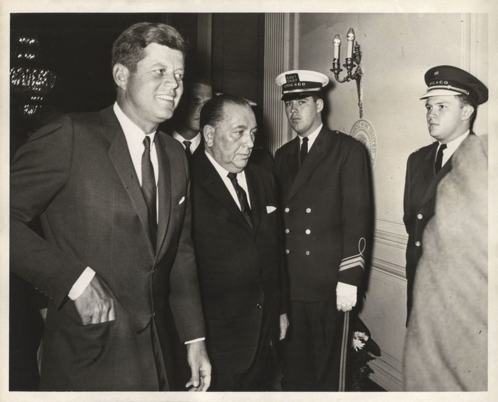 Miniature of Richard J. Daley with President John F. Kennedy