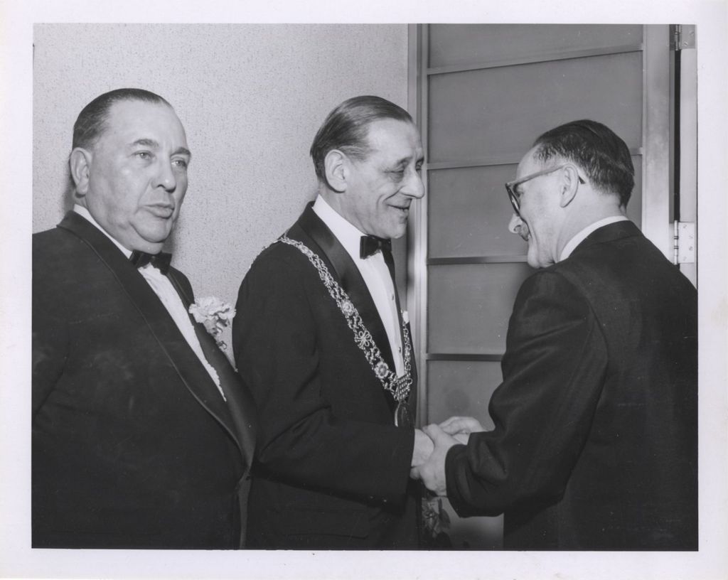 Miniature of Irish Fellowship Club of Chicago 61st Annual Banquet, Lord Mayor of Dublin, Richard J. Daley, and a man