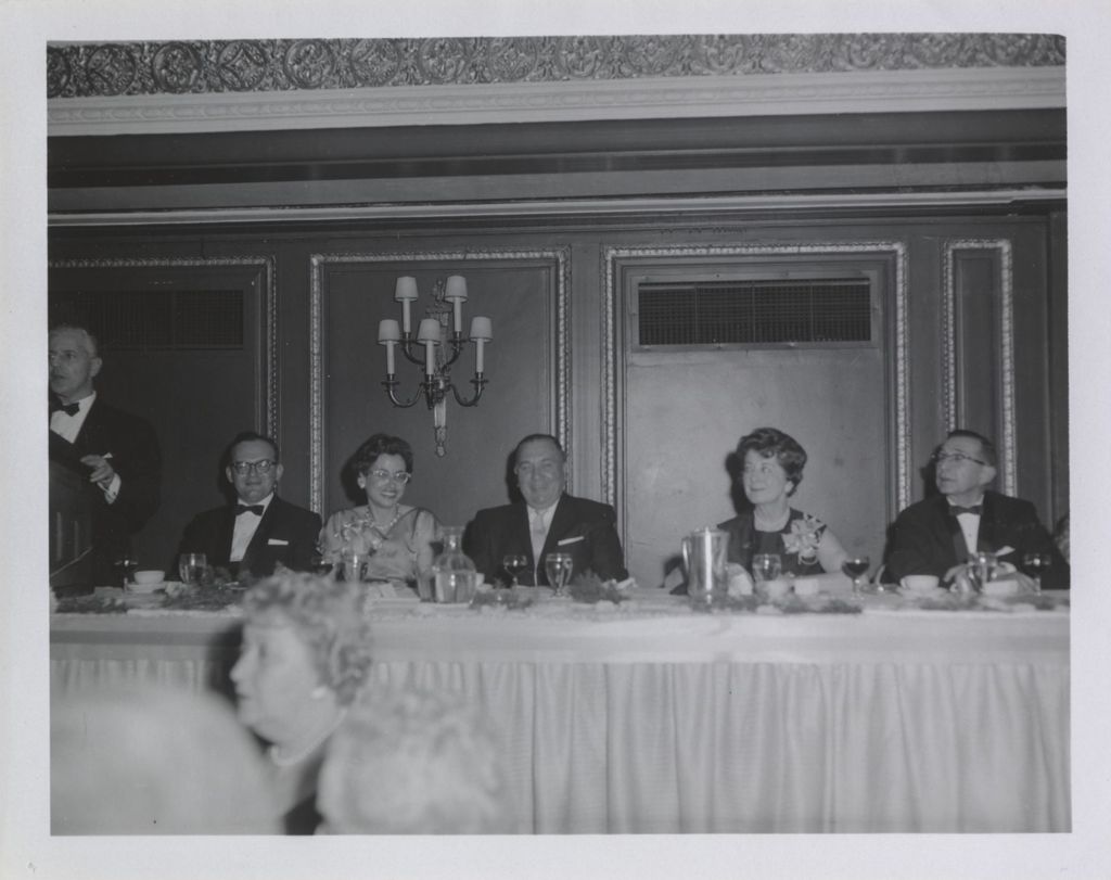 Miniature of Richard J. Daley seated at dining event