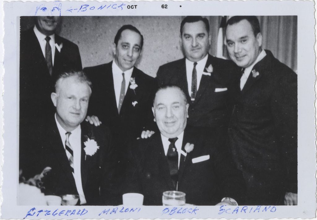 Richard J. Daley with others at Fitzgerald dinner in Homewood