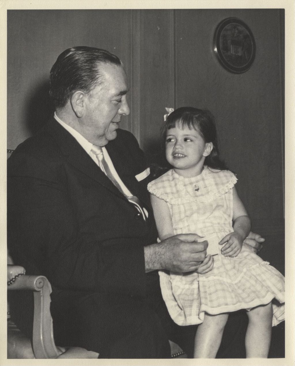 Richard J. Daley with a young girl