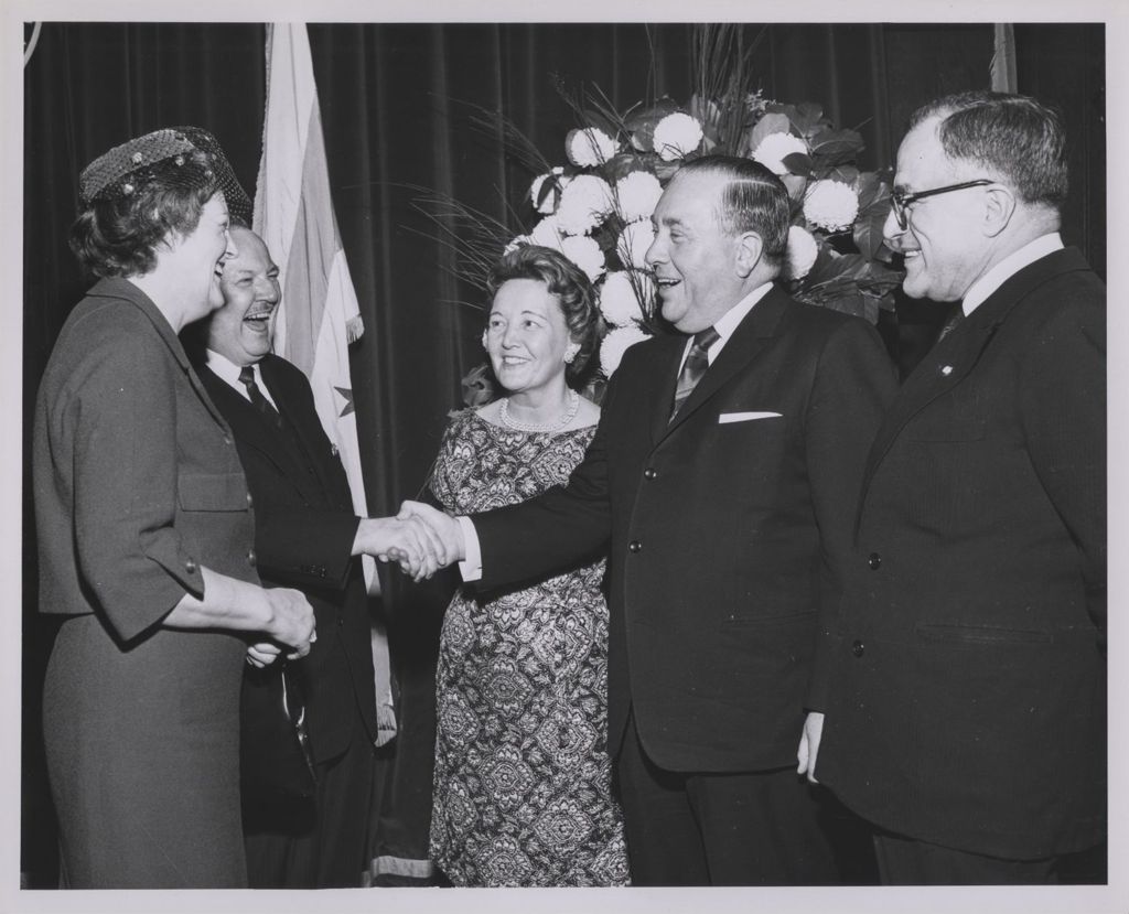 Miniature of Consular Corps Reception, Richard J. and Eleanor Daley greet a couple