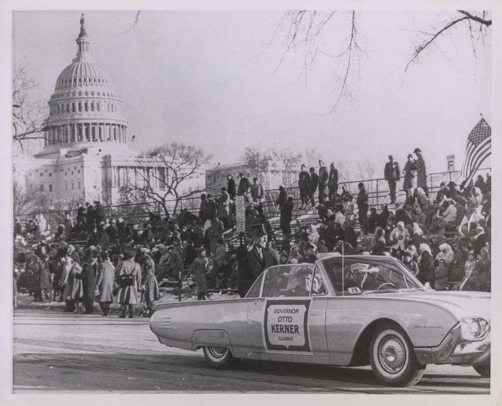 Miniature of Presidential Inauguration parade, Otto Kerner's car