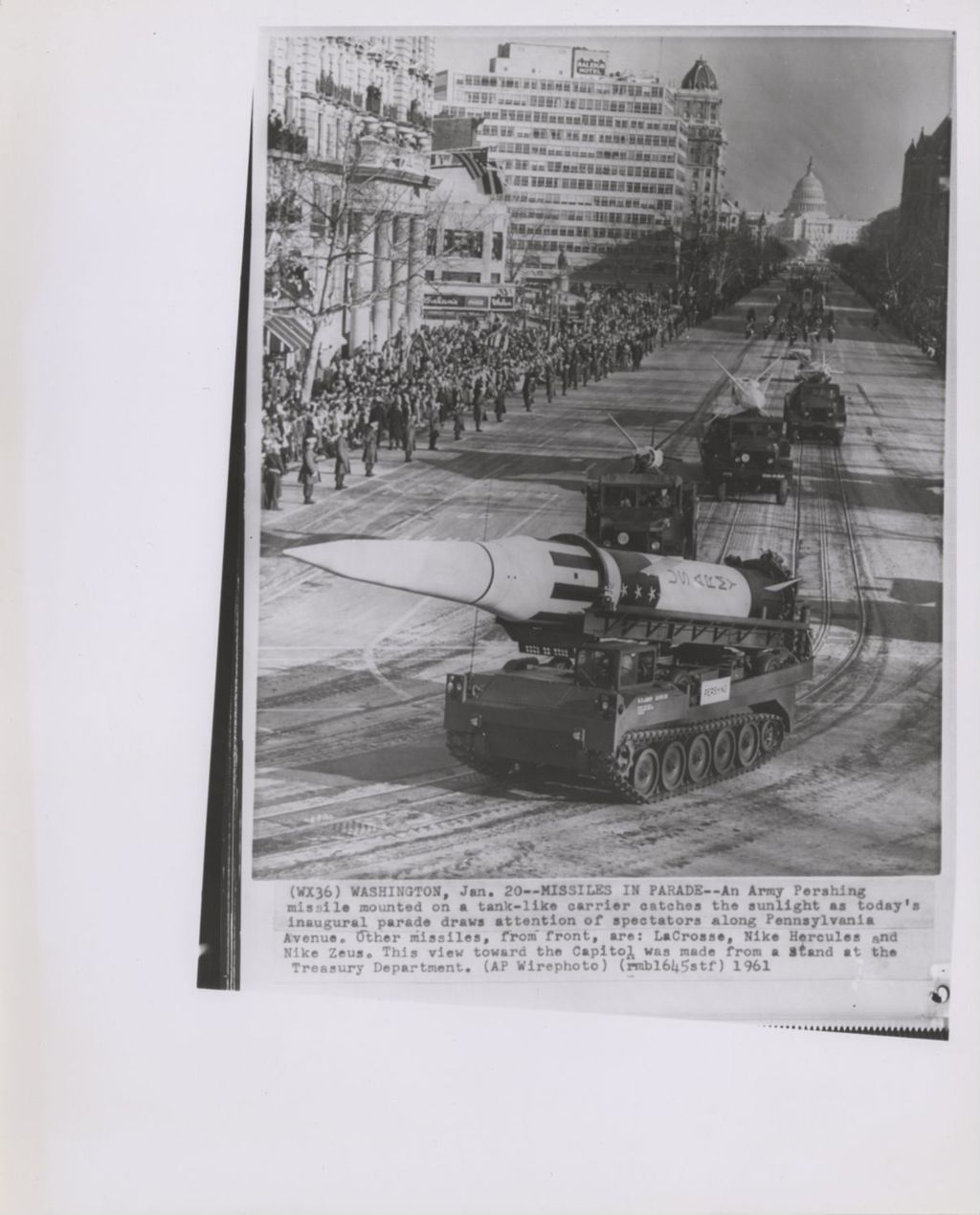 Miniature of Presidential Inauguration parade, missiles