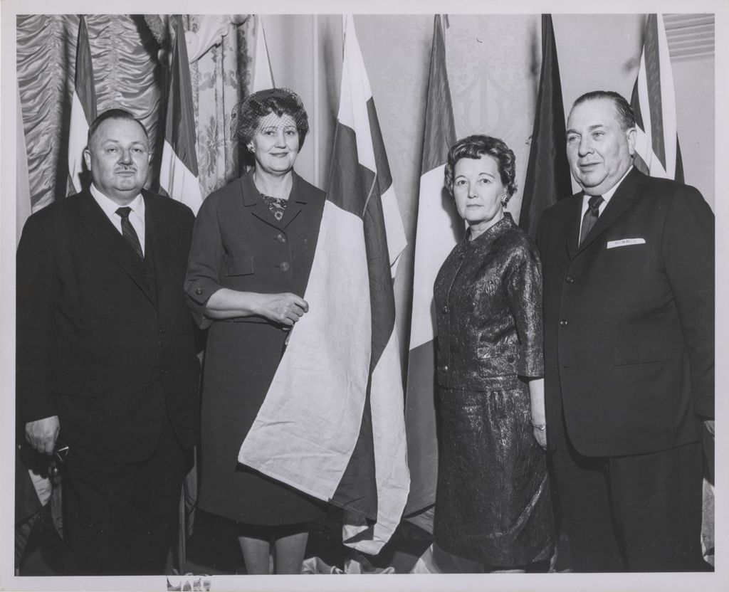 Consular Corps Reception, Richard J. and Eleanor Daley with a couple