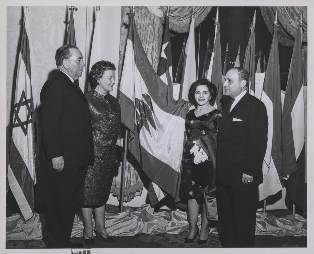 Consular Corps Reception, Richard J. and Eleanor Daley with a couple from Lebanon
