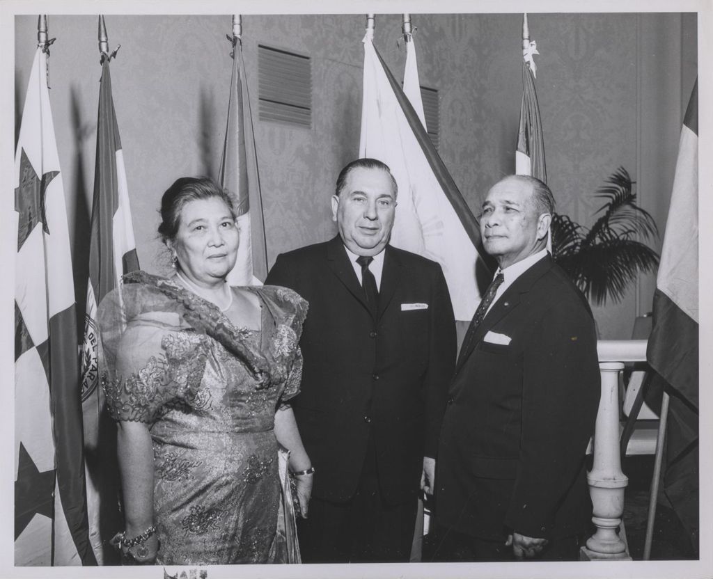 Miniature of Consular Corps Reception, Richard J. Daley with a couple