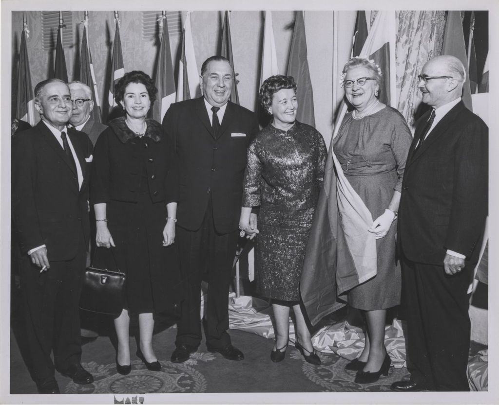 Miniature of Consular Corps Reception, Richard J. and Eleanor Daley with two couples