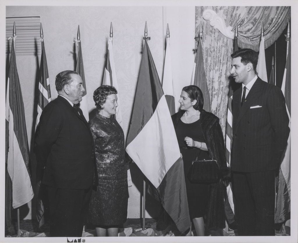 Consular Corps Reception, Richard J. and Eleanor Daley with a couple