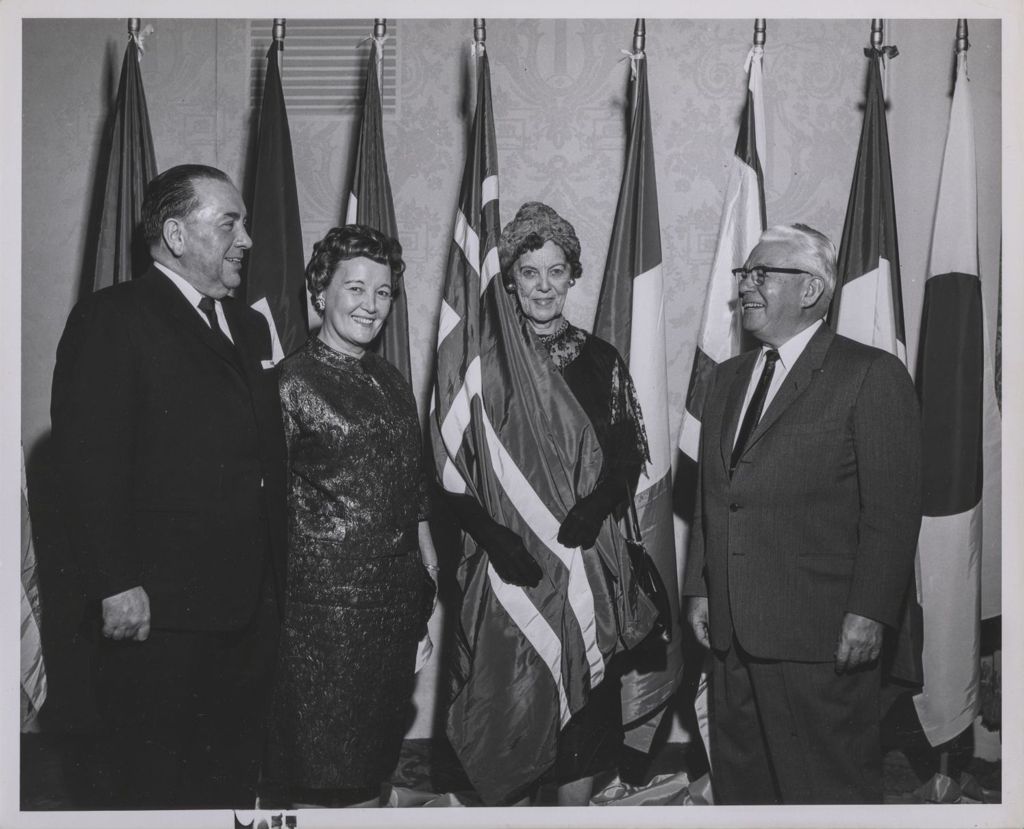 Miniature of Consular Corps Reception, Richard J. and Eleanor Daley with a couple