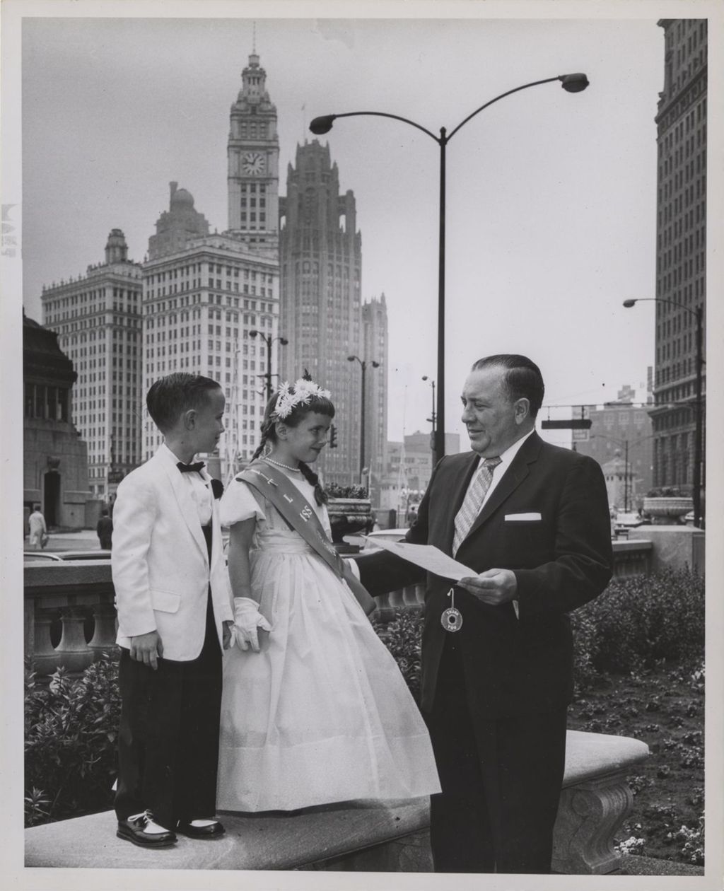 Richard J. Daley with a Little Miss
