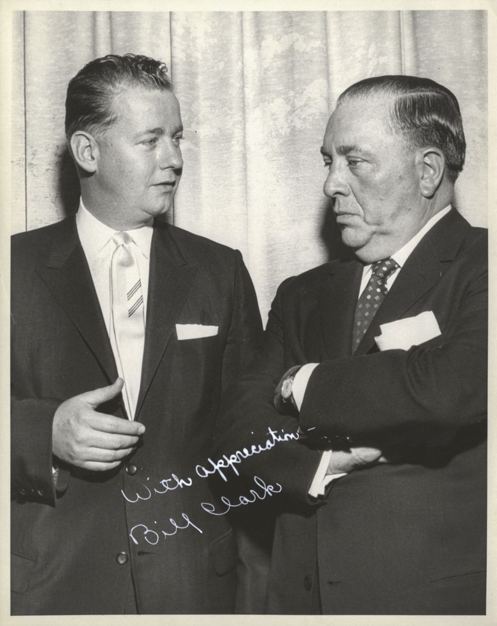Miniature of Richard J. Daley with candidate for Attorney General Bill Clark