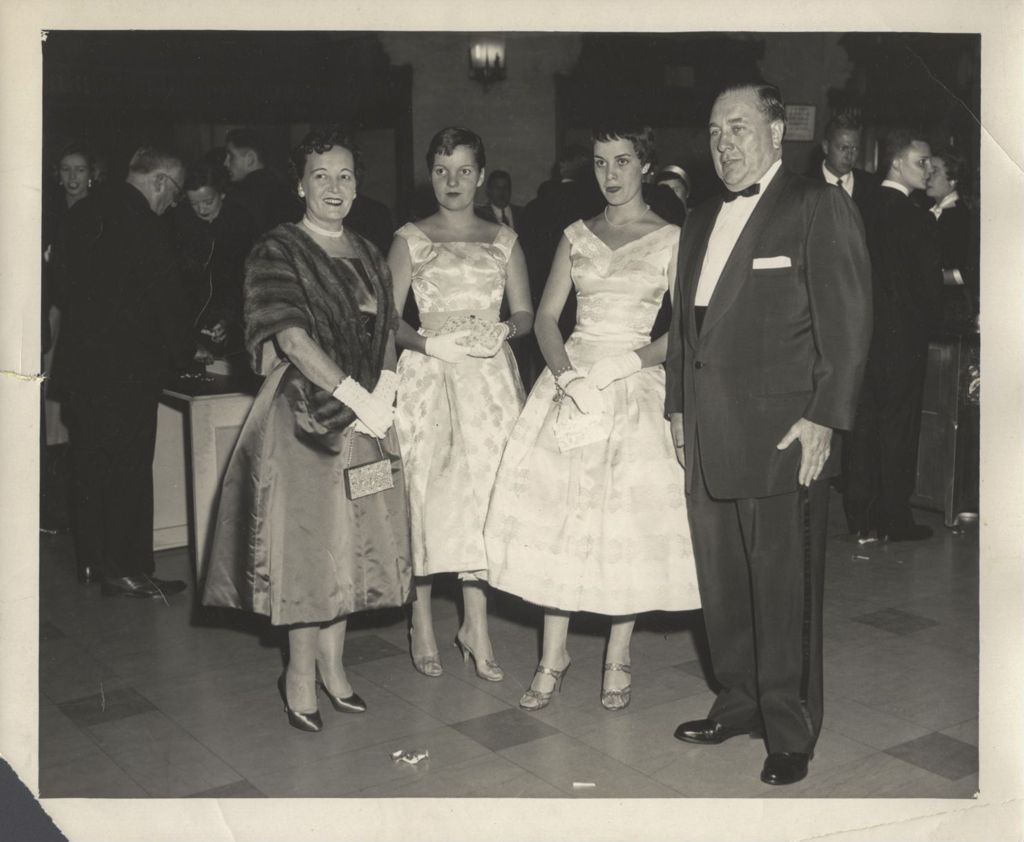 Eleanor and Richard J. Daley with daughters at Air Force Ball
