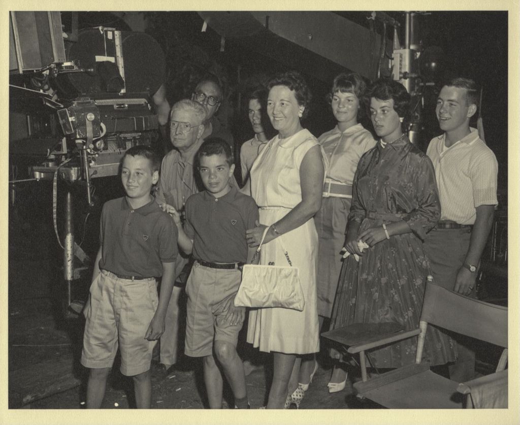 Miniature of Eleanor Daley and her children touring a Los Angeles film studio