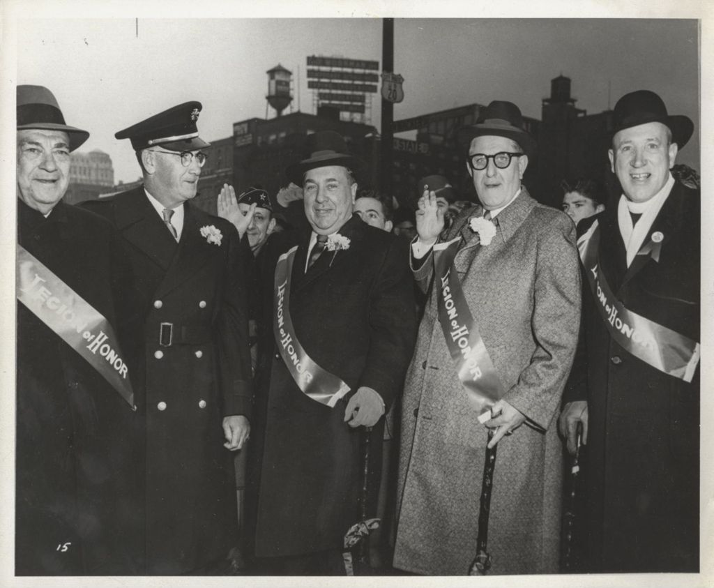 Miniature of St. Patrick's Day parade, Dan Ryan Jr., Richard J. Daley, Stephen Bailey and others