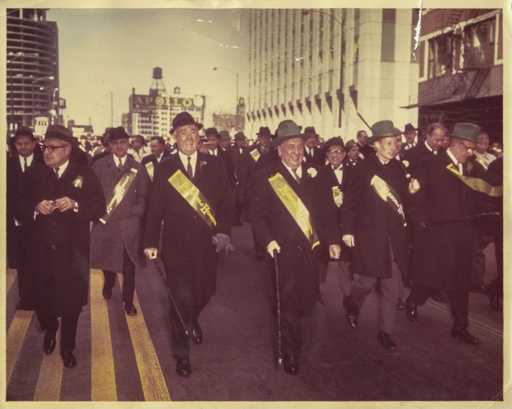 Miniature of St. Patrick's Day Parade, Bill Lee and Richard J. Daley leading
