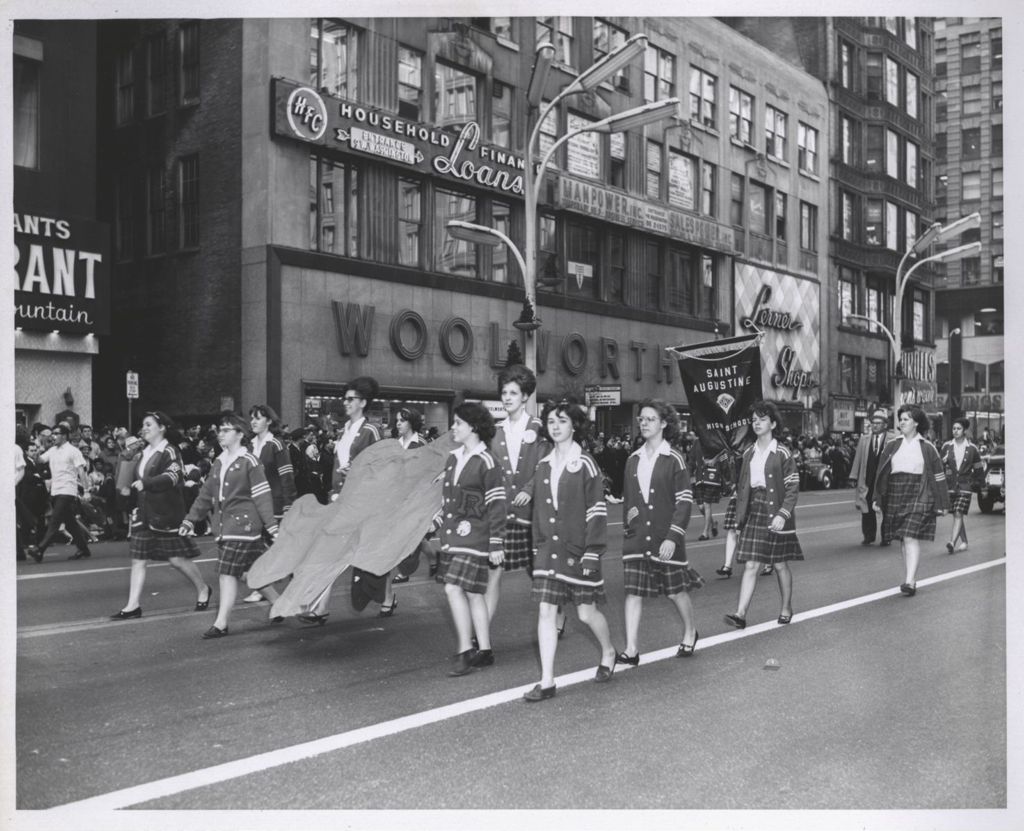 Miniature of St. Patrick's Day Parade, young women from St. Augustine High School