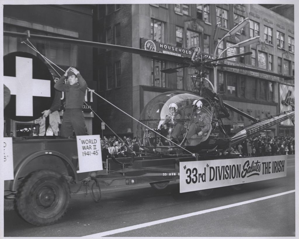 Miniature of St. Patrick's Day Parade, World War II troop float