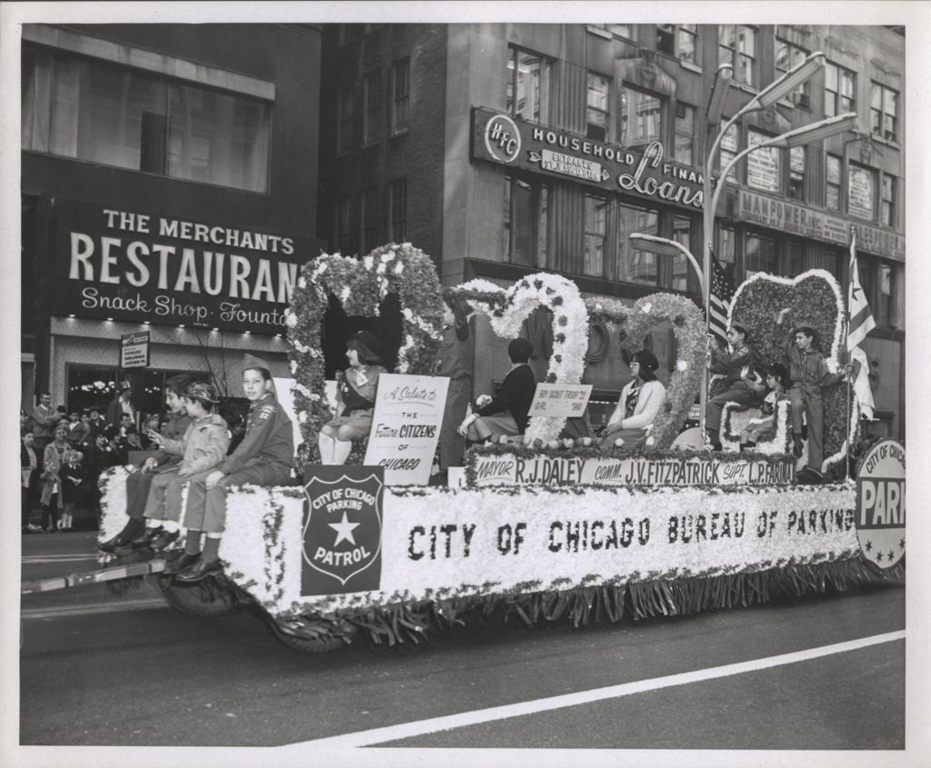 Miniature of St. Patrick's Day Parade, City of Chicago Bureau of Parking float
