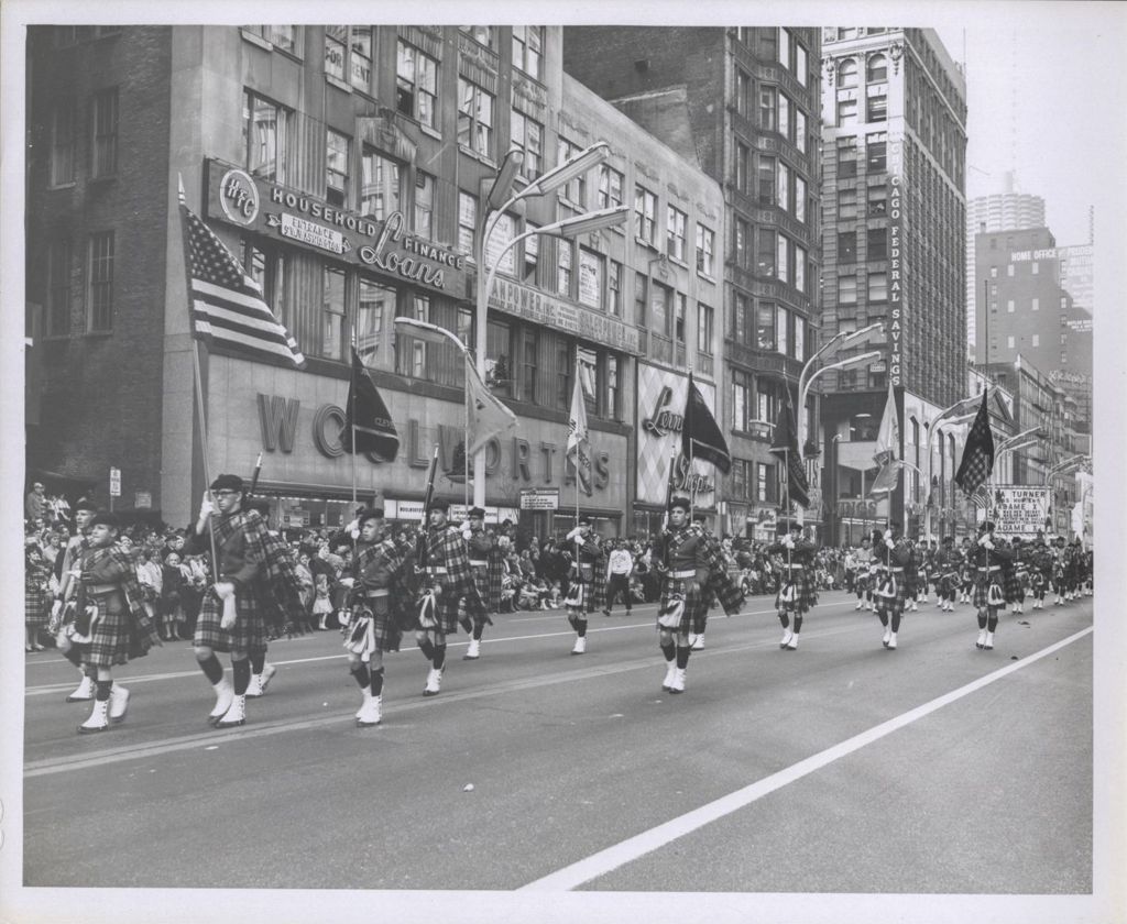Miniature of St. Patrick's Day Parade, kilted flag corps