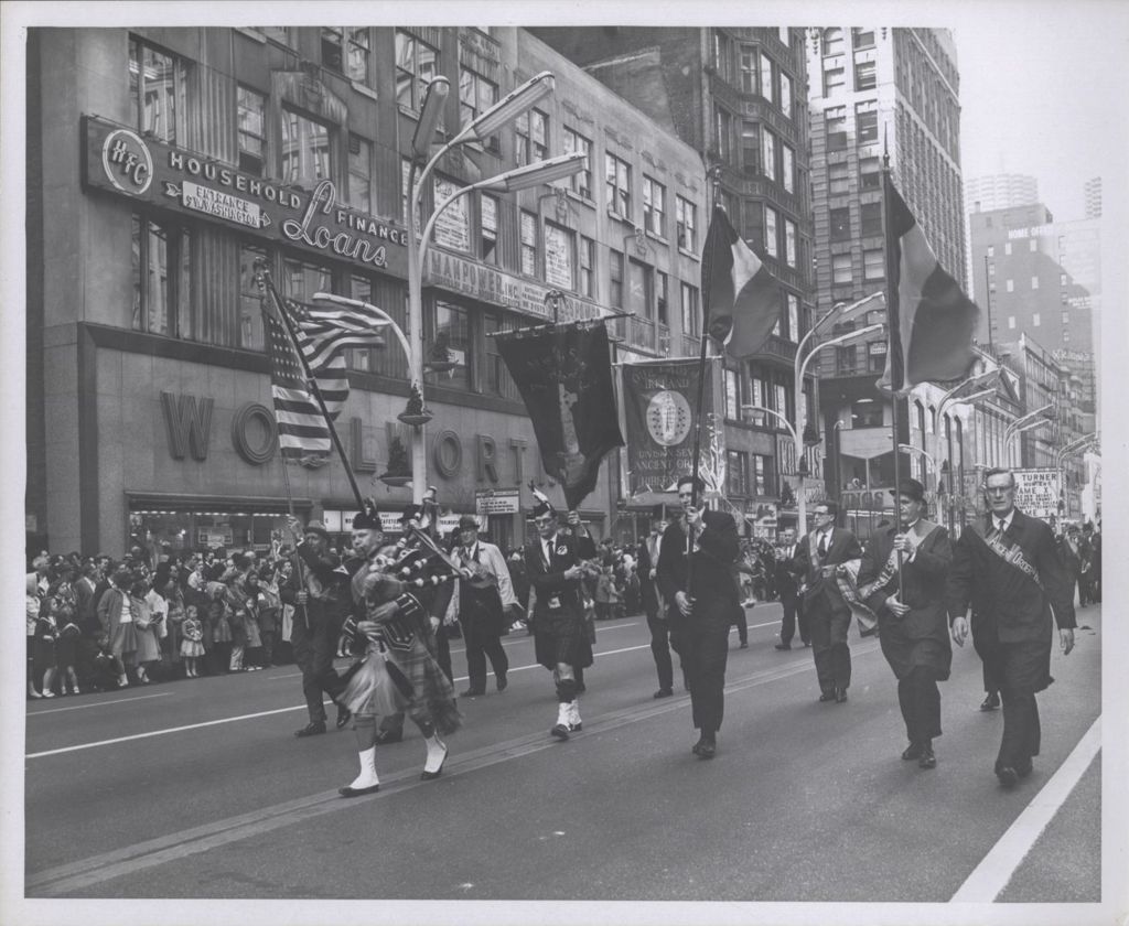 Miniature of St. Patrick's Day Parade, members of the Ancient Order of Hibernians