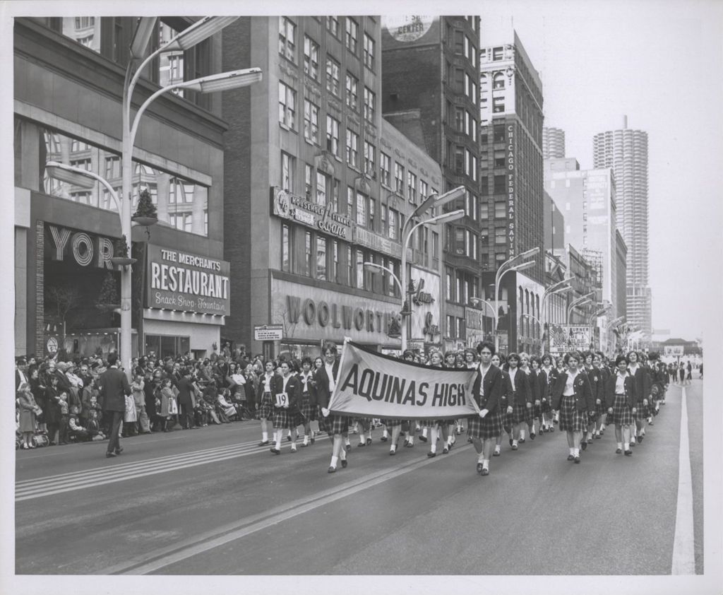 Miniature of St. Patrick's Day Parade, Aquinas High School students