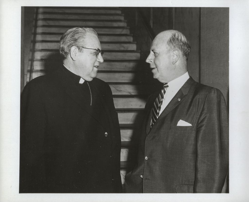 Saint Patrick's Day Events, Cardinal John Cody with a man