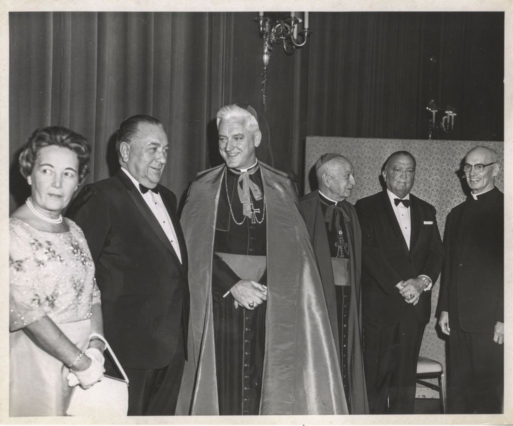 Richard J. and Eleanor Daley with Bishop O'Donnell and Herbert Hoover