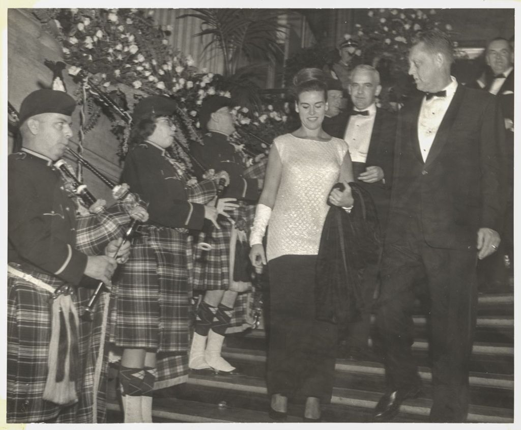 Irish Fellowship Club of Chicago Annual Banquet, guests on staircase