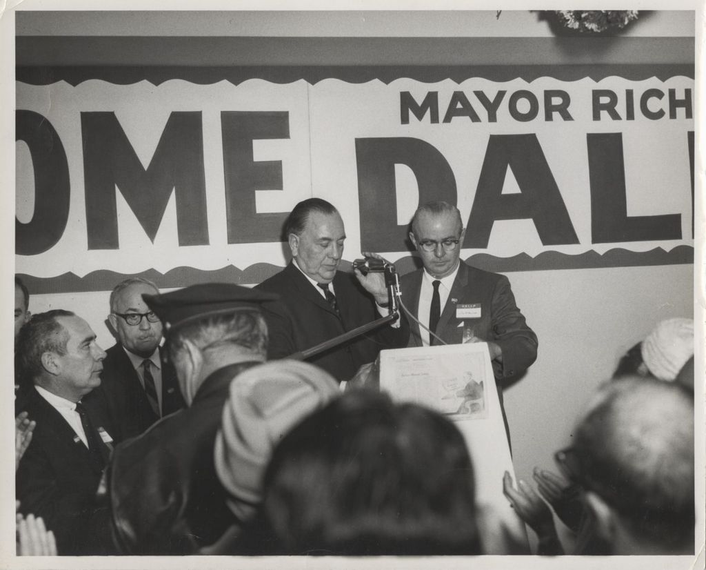 Richard J. Daley at a campaign event