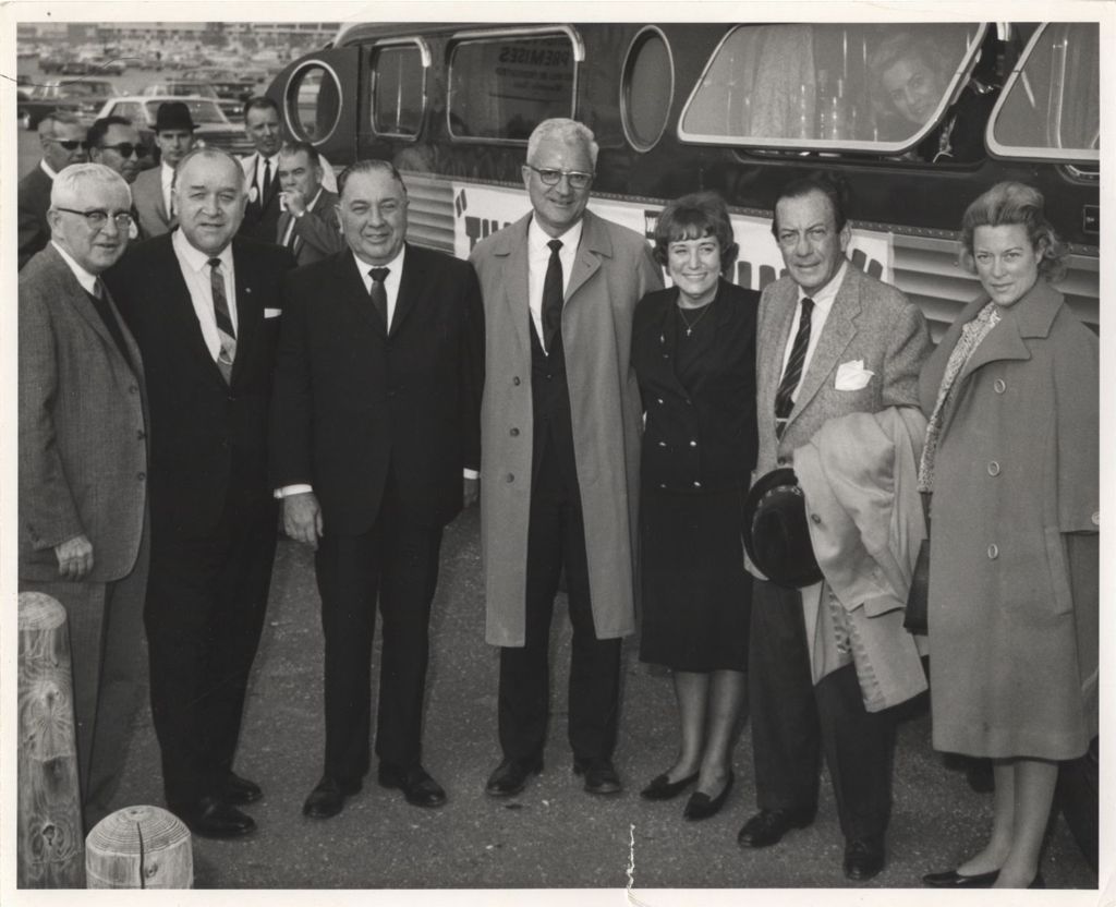 Richard J. Daley with a group of visiting mayors