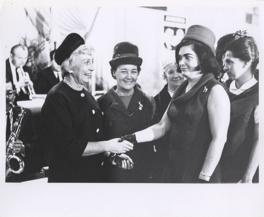 Miniature of Muriel Humphrey, Eleanor Daley and others at an event