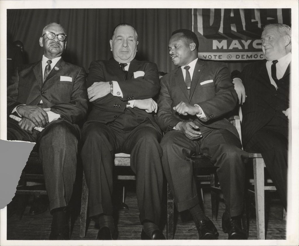 Richard J. Daley with William Dawson and others