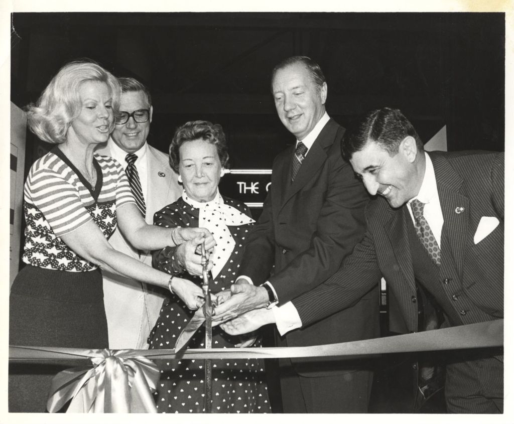 Miniature of Ribbon-cutting ceremony, Eleanor Daley, Michael Bilandic and others