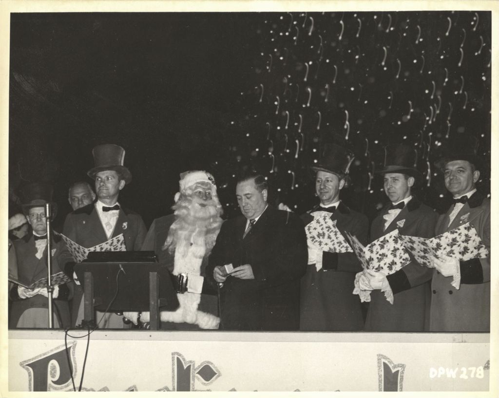 Richard J. Daley at a Christmas holiday event