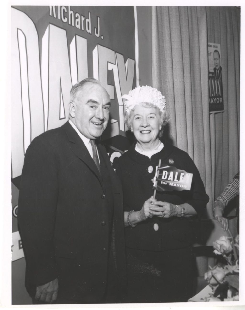 William Lynch and a Daley supporter at a campaign event